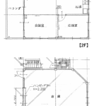 １階倉庫、２階事務所 (間取)